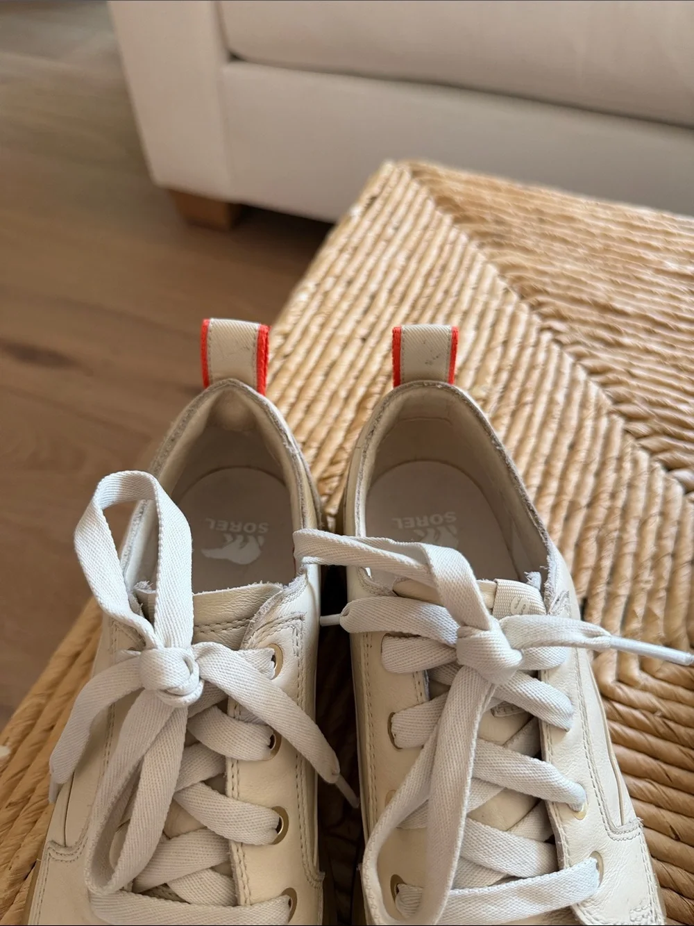 Sorel x Caribou Women’s Waterproof Chunky Platform Sneakers in Beige and Gum